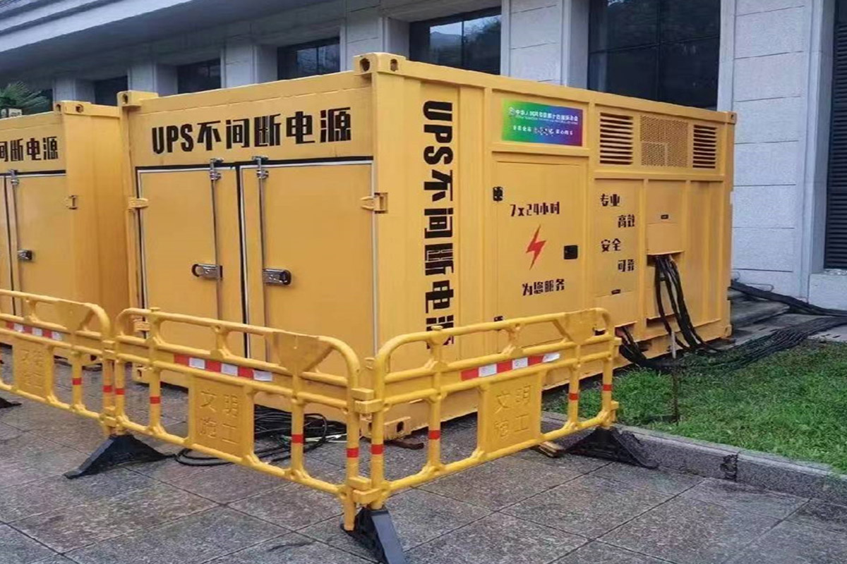 尚义发电机租赁施工现场
