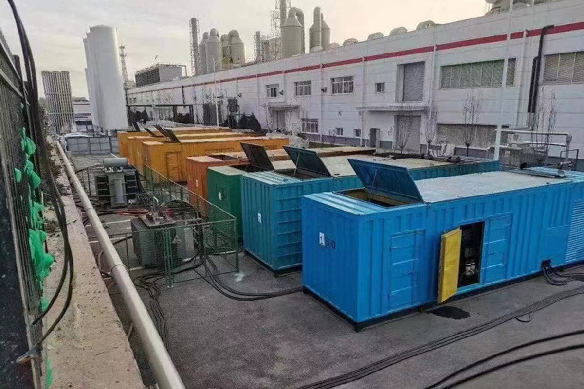 尚义发电机租赁施工现场